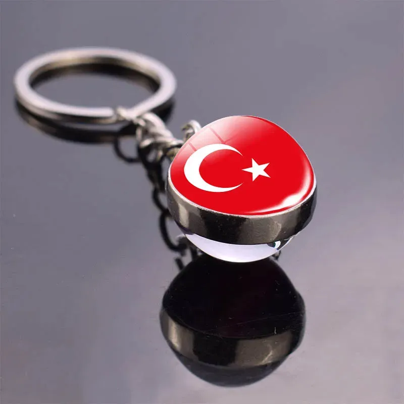 GlobePride Double-Sided Flag Keychain