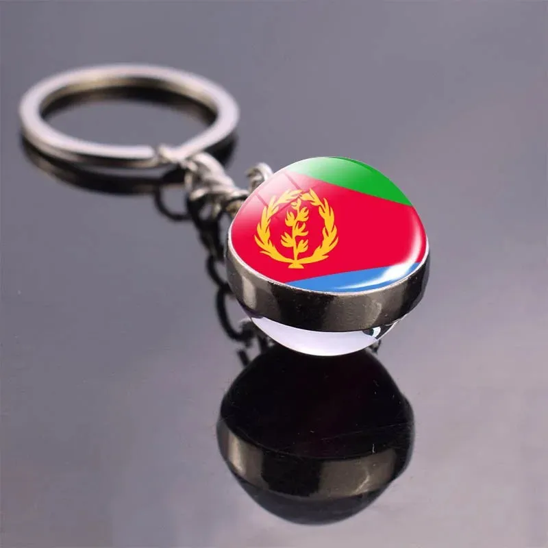 GlobePride Double-Sided Flag Keychain