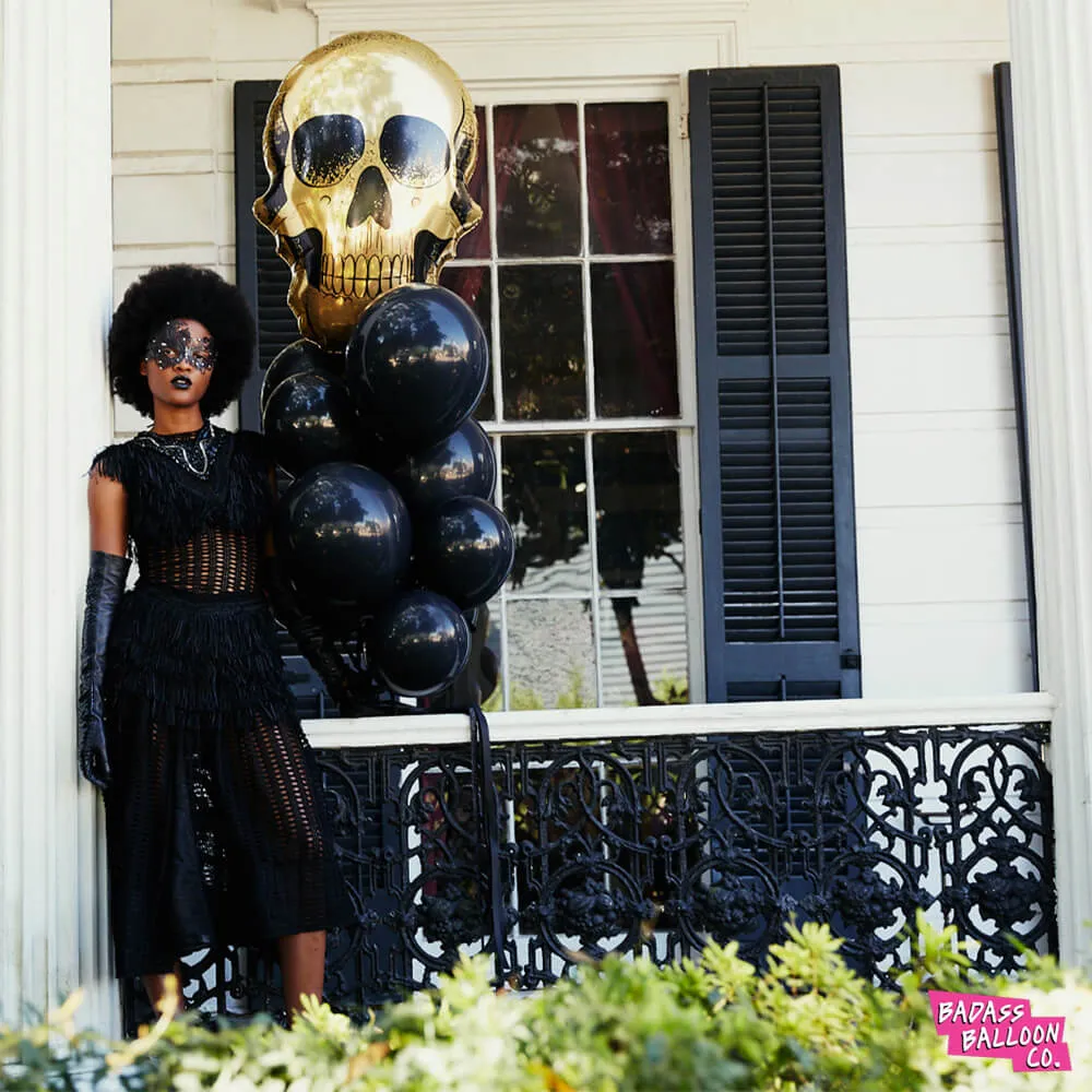 Gold Dipped Skull Super Shape Balloon