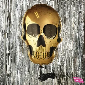 Gold Dipped Skull Super Shape Balloon