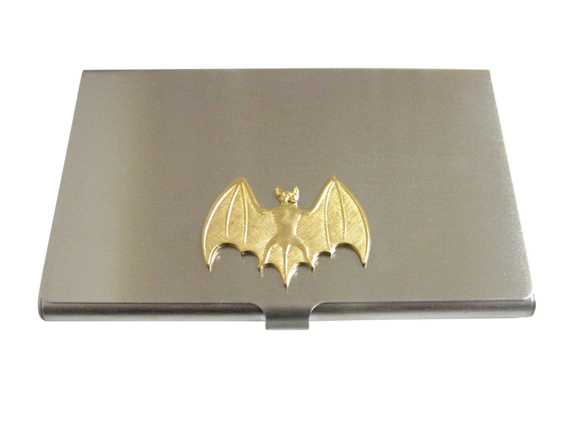 Gold Toned Bat Business Card Holder