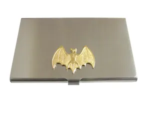 Gold Toned Bat Business Card Holder