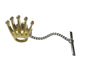Gold Toned Pointy Crown Tie Tack
