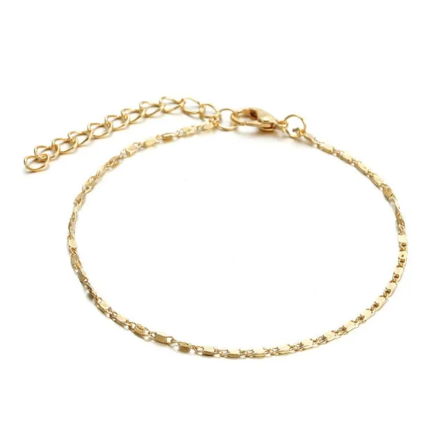 Golden Heart Beach Anklet Chain - Summer Fashion Statement Piece