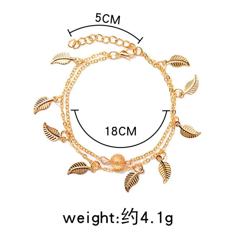 Golden Heart Beach Anklet Chain - Summer Fashion Statement Piece