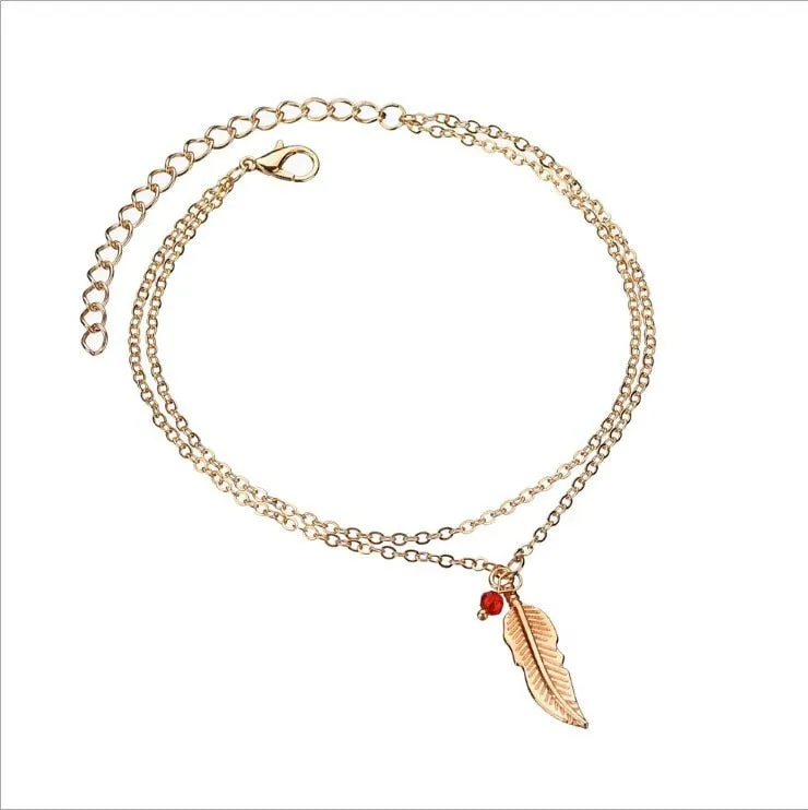 Golden Heart Beach Anklet Chain - Summer Fashion Statement Piece