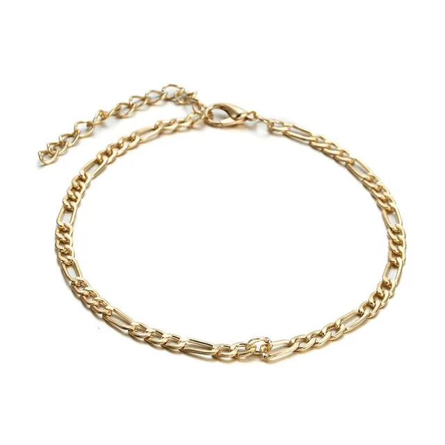 Golden Heart Beach Anklet Chain - Summer Fashion Statement Piece