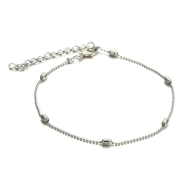 Golden Heart Beach Anklet Chain - Summer Fashion Statement Piece