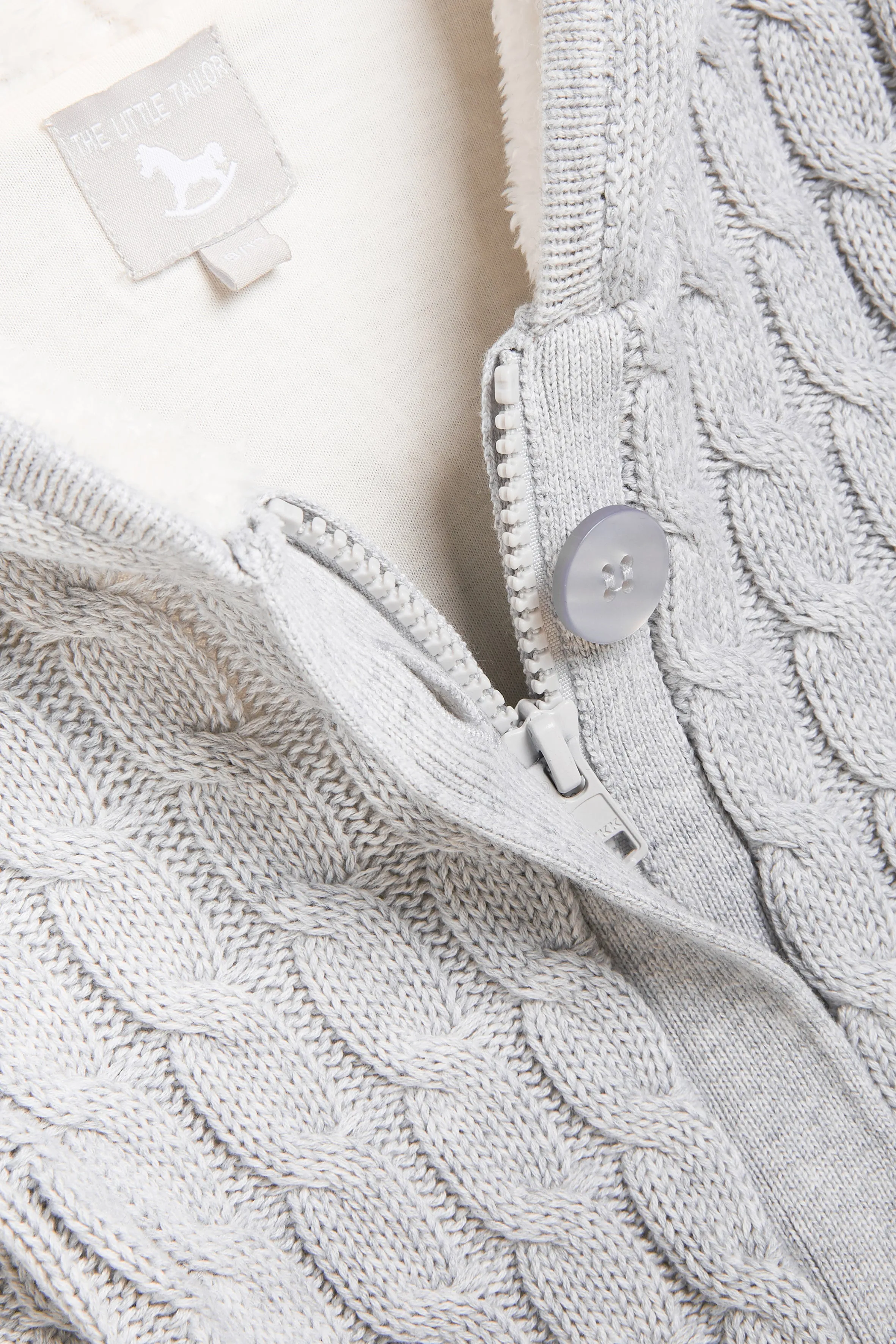 Grey Lined Knitted Pramsuit