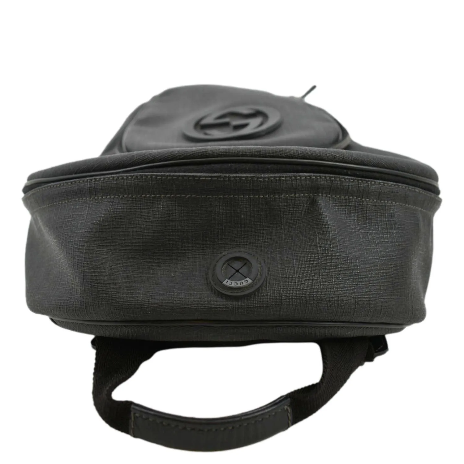 GUCCI Interlocking G Coated Canvas Backpack Black 223705