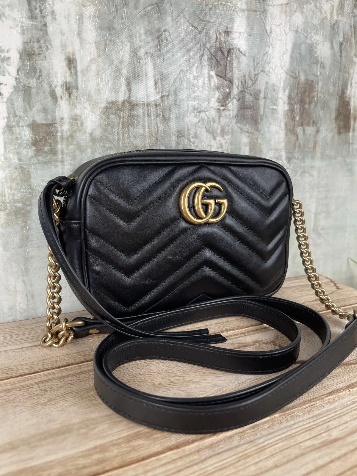 Gucci Marmont Mini Camera Crossbody Bag