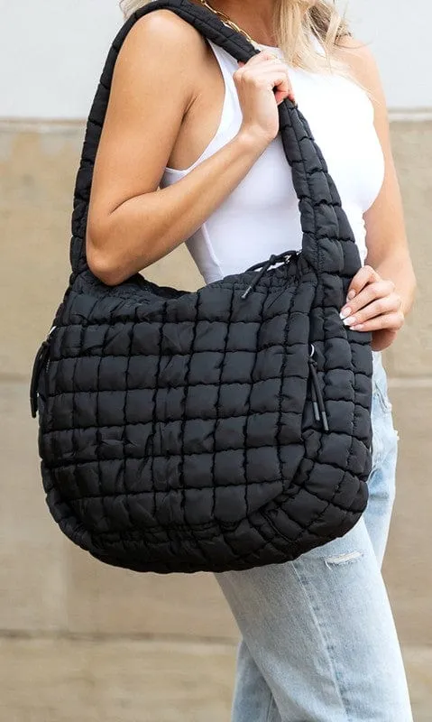 ❤️GYPSY FOX-Aili's Corner Taylor Quilted Puffer Tote – Stylish & Cozy Everyday Bag