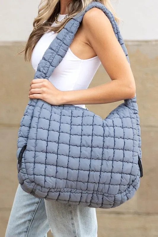 ❤️GYPSY FOX-Aili's Corner Taylor Quilted Puffer Tote – Stylish & Cozy Everyday Bag