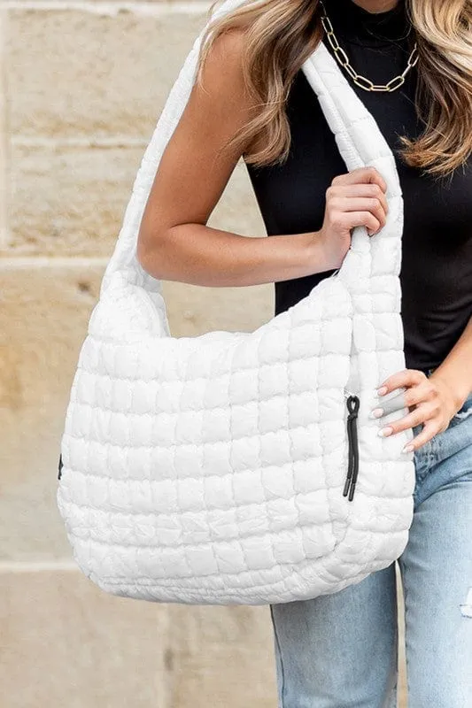 ❤️GYPSY FOX-Aili's Corner Taylor Quilted Puffer Tote – Stylish & Cozy Everyday Bag