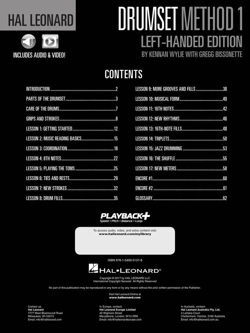 Hal Leonard Drumset Method, Book 1 (Left-Handed Edition)