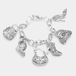 Handbags & Heels Charm Bracelet