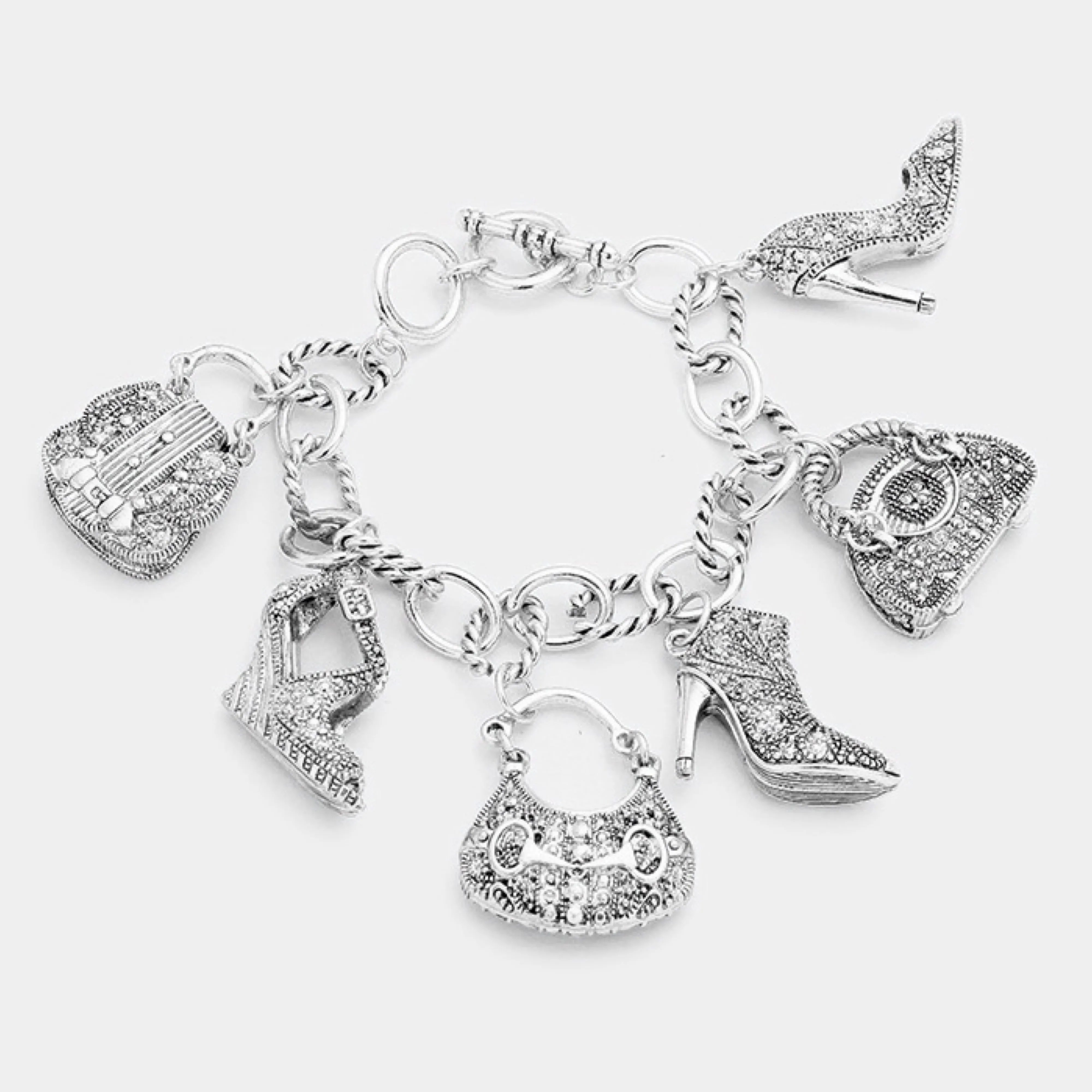 Handbags & Heels Charm Bracelet
