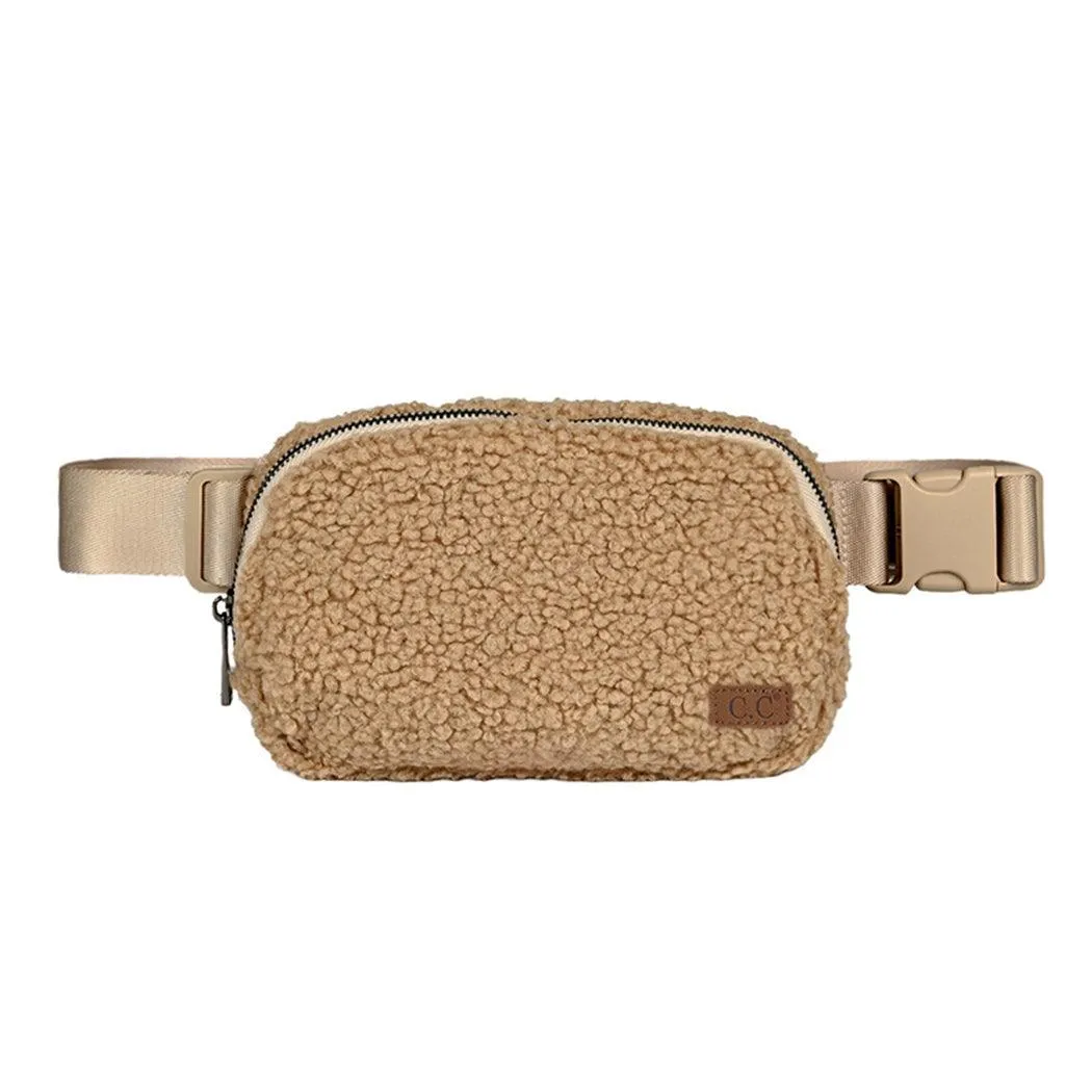 Handbags| Fleece Small Sherpa Fanny Pack | Fashion City