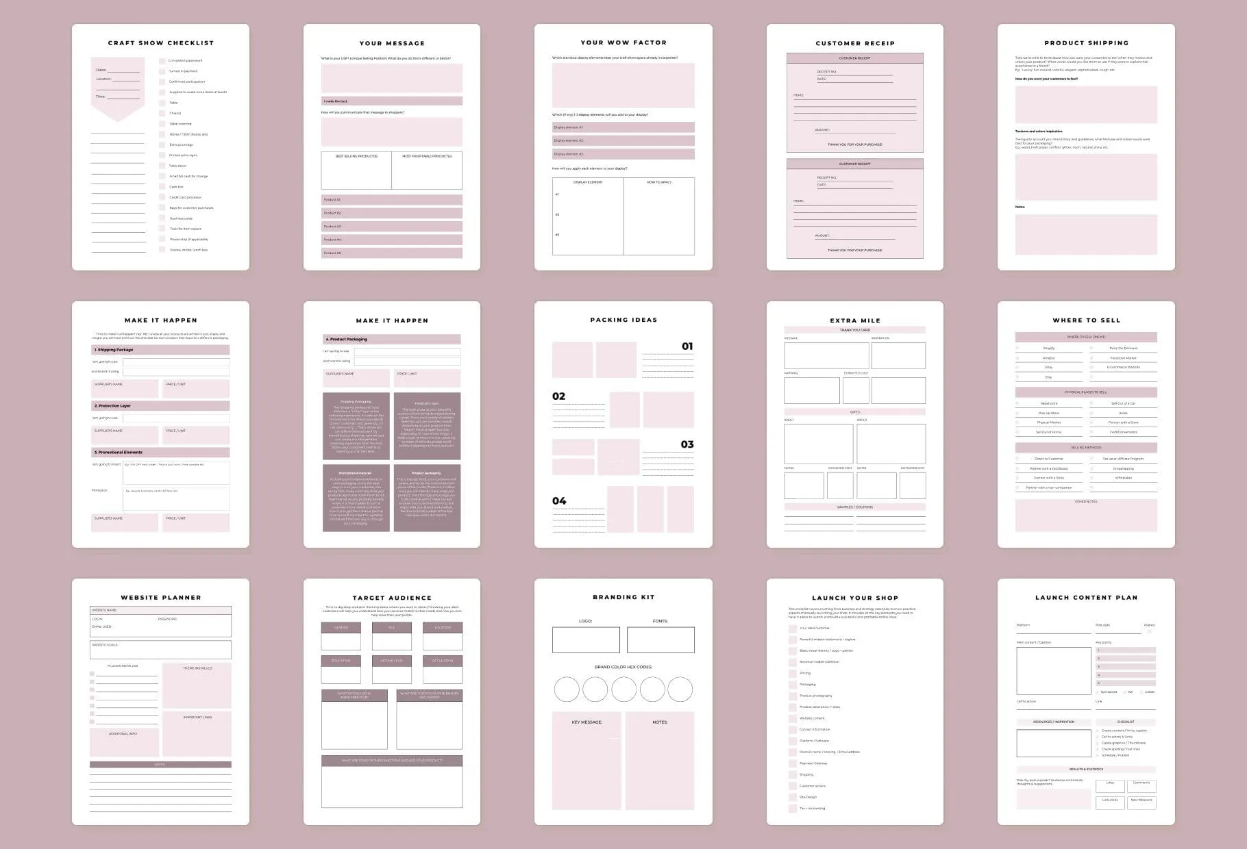 Handmade Business Planner Canva Template