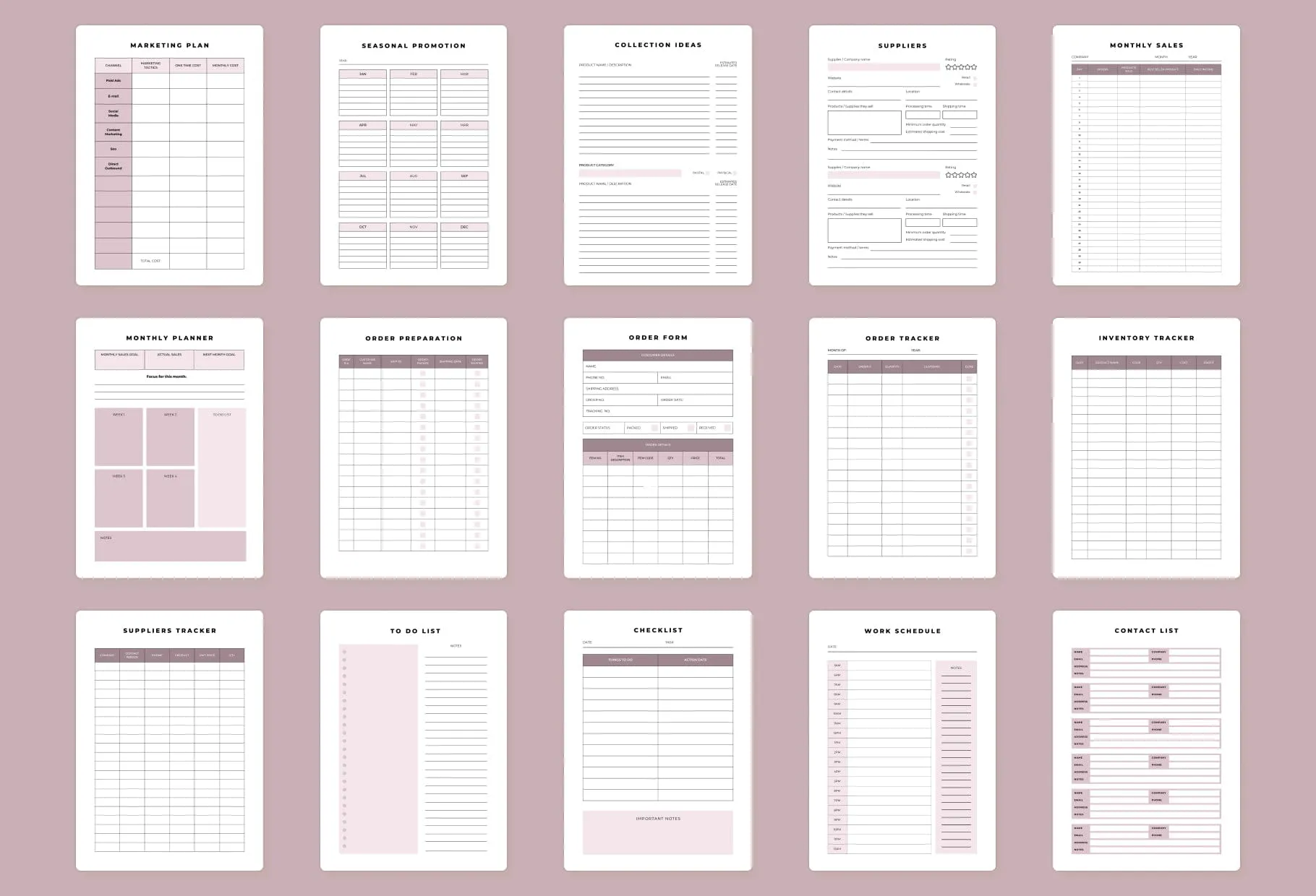 Handmade Business Planner Canva Template