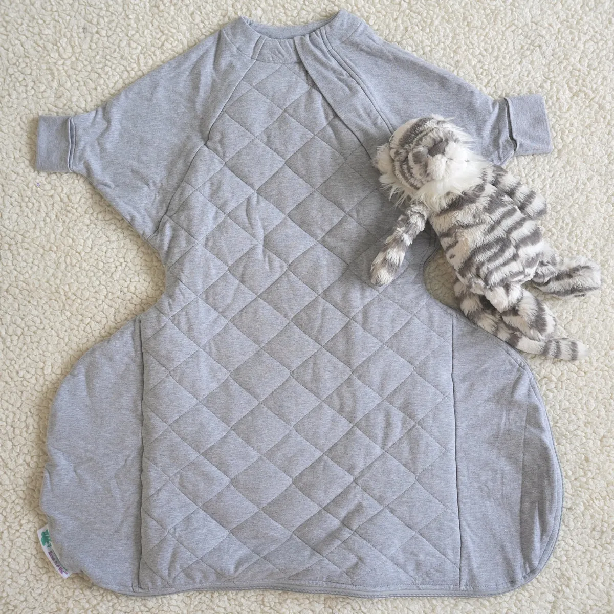 HANDS IN & OUT EXTRA-WIDE SACK 'WARM' - COOL GREY (Winter | Organic)