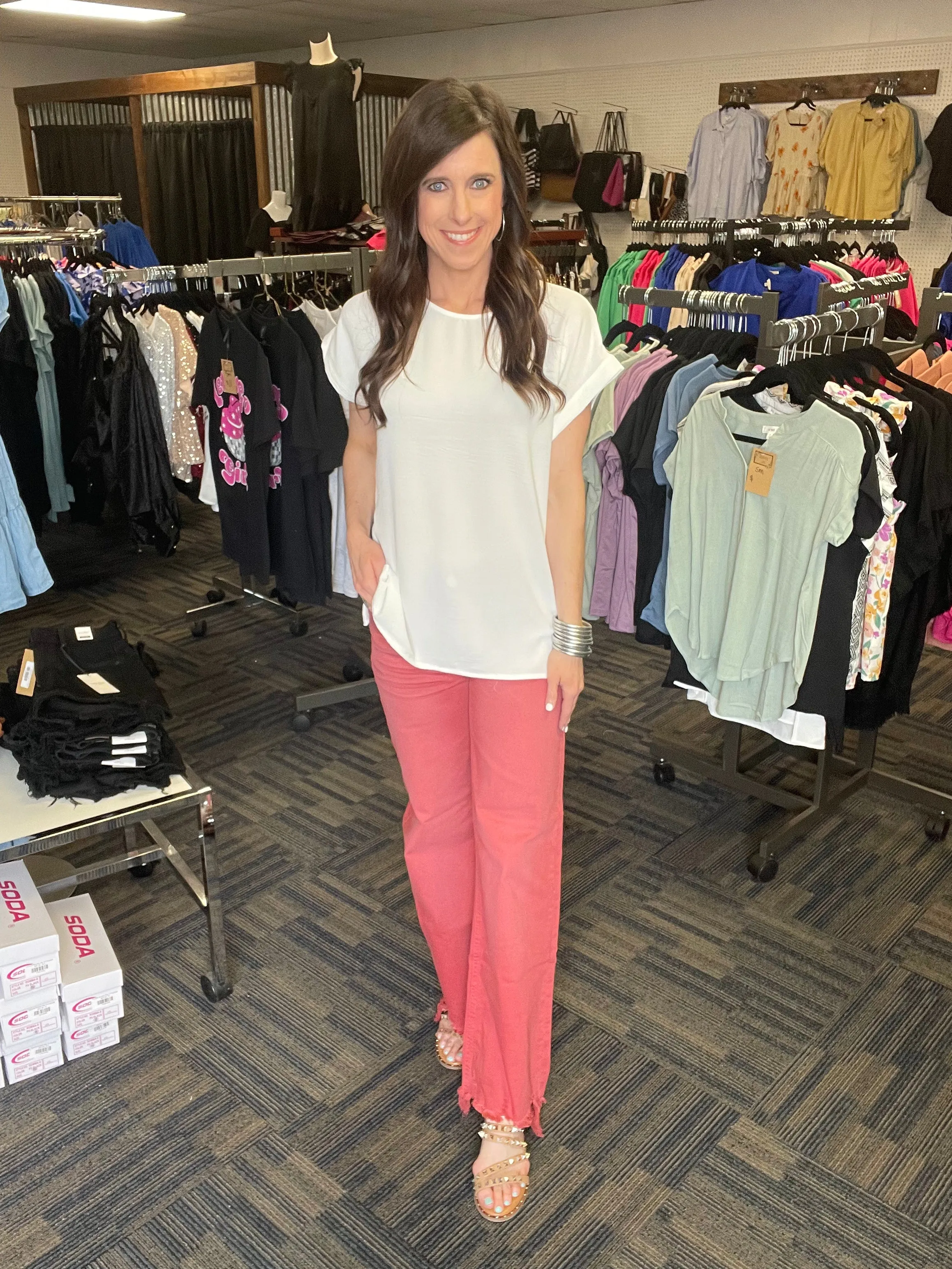 Harmony Short Sleeve Ivory Top