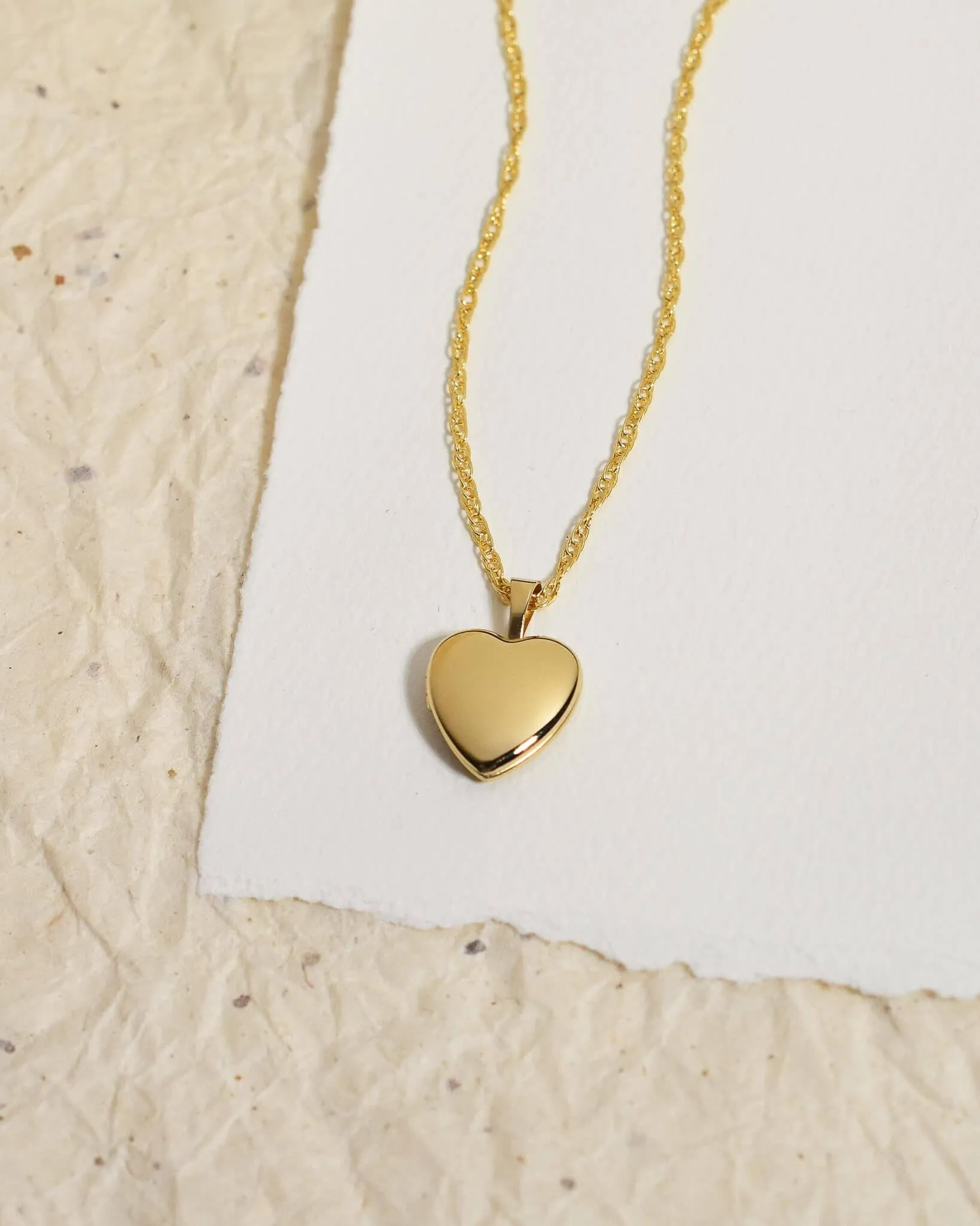 Heart Locket Necklace: Gold Fill / 18 - 20"