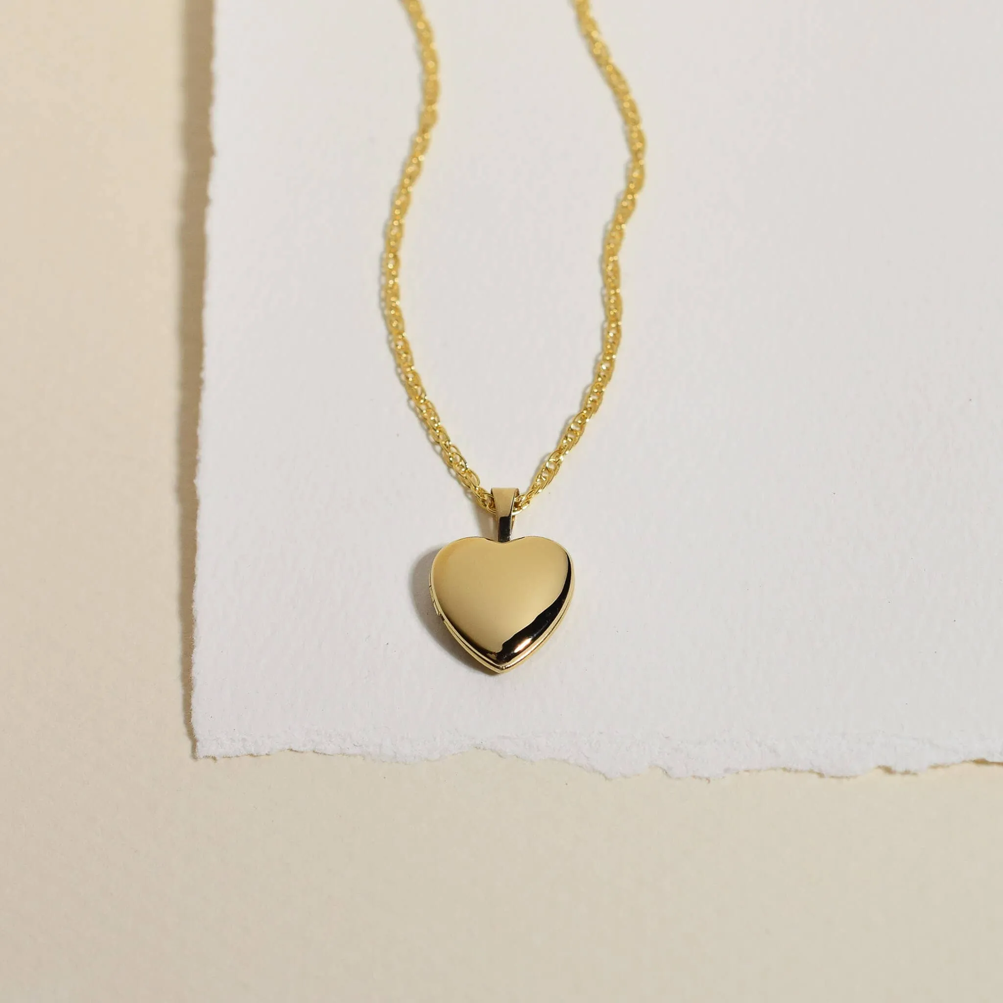 Heart Locket Necklace: Gold Fill / 18 - 20"