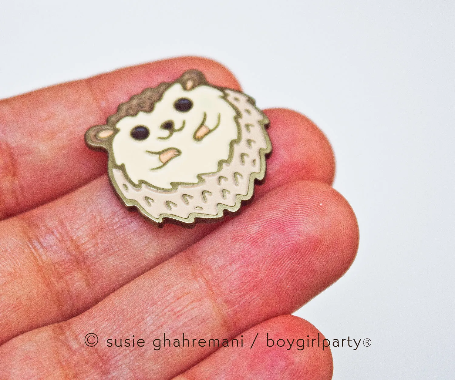 Hedgehog ball enamel pin - kawaii pins by boygirlparty - hedgehog gifts