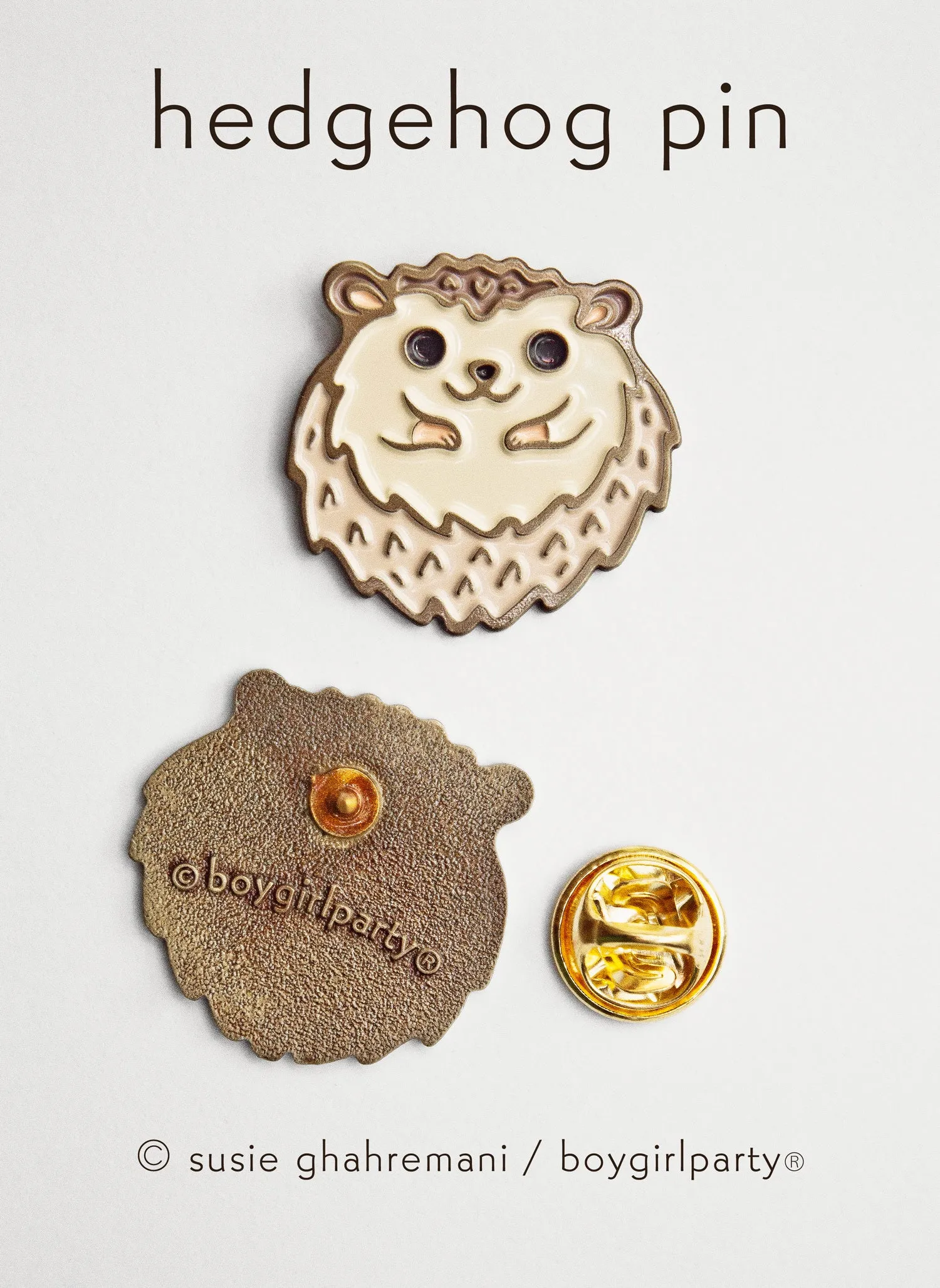 Hedgehog ball enamel pin - kawaii pins by boygirlparty - hedgehog gifts
