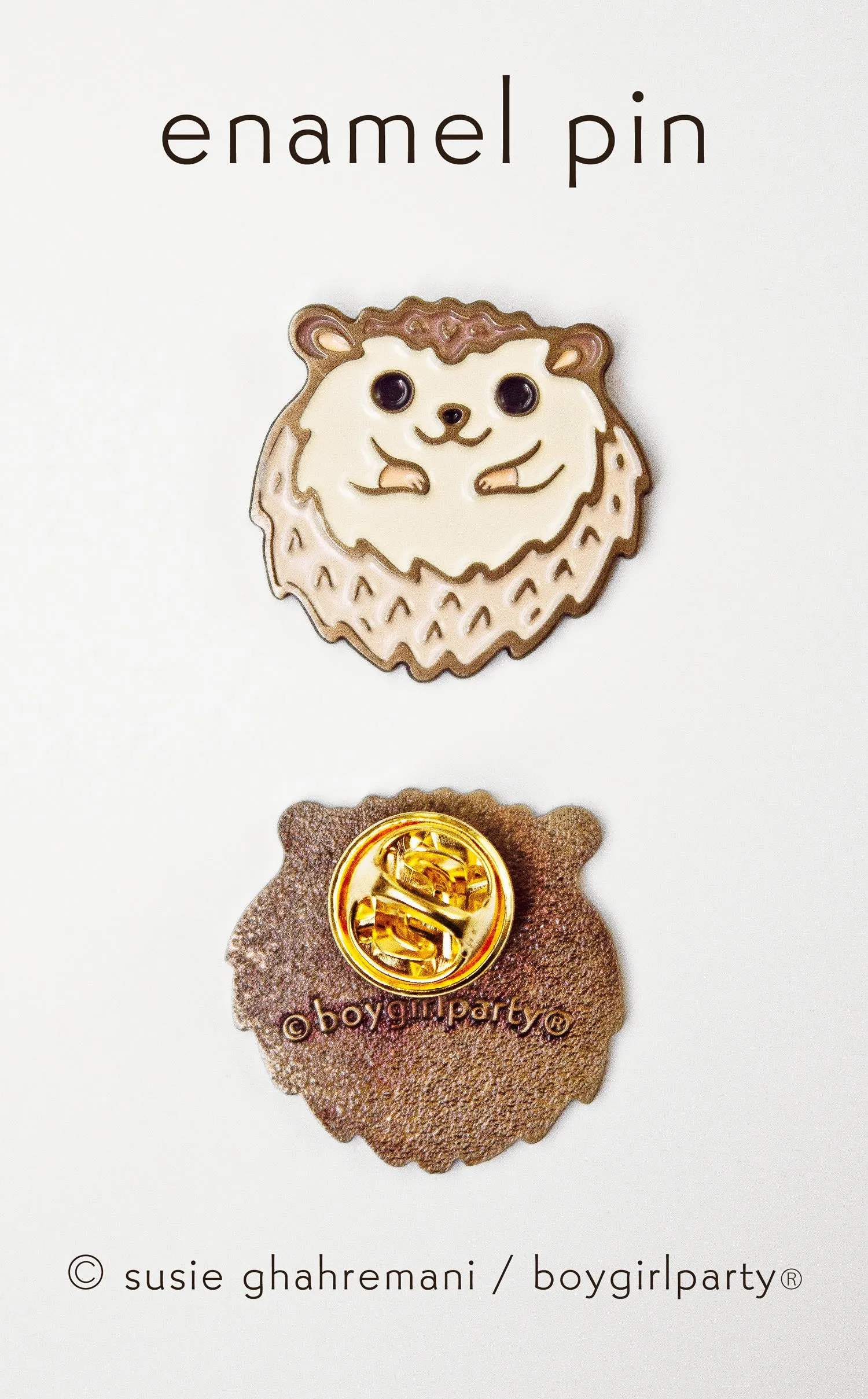 Hedgehog ball enamel pin - kawaii pins by boygirlparty - hedgehog gifts