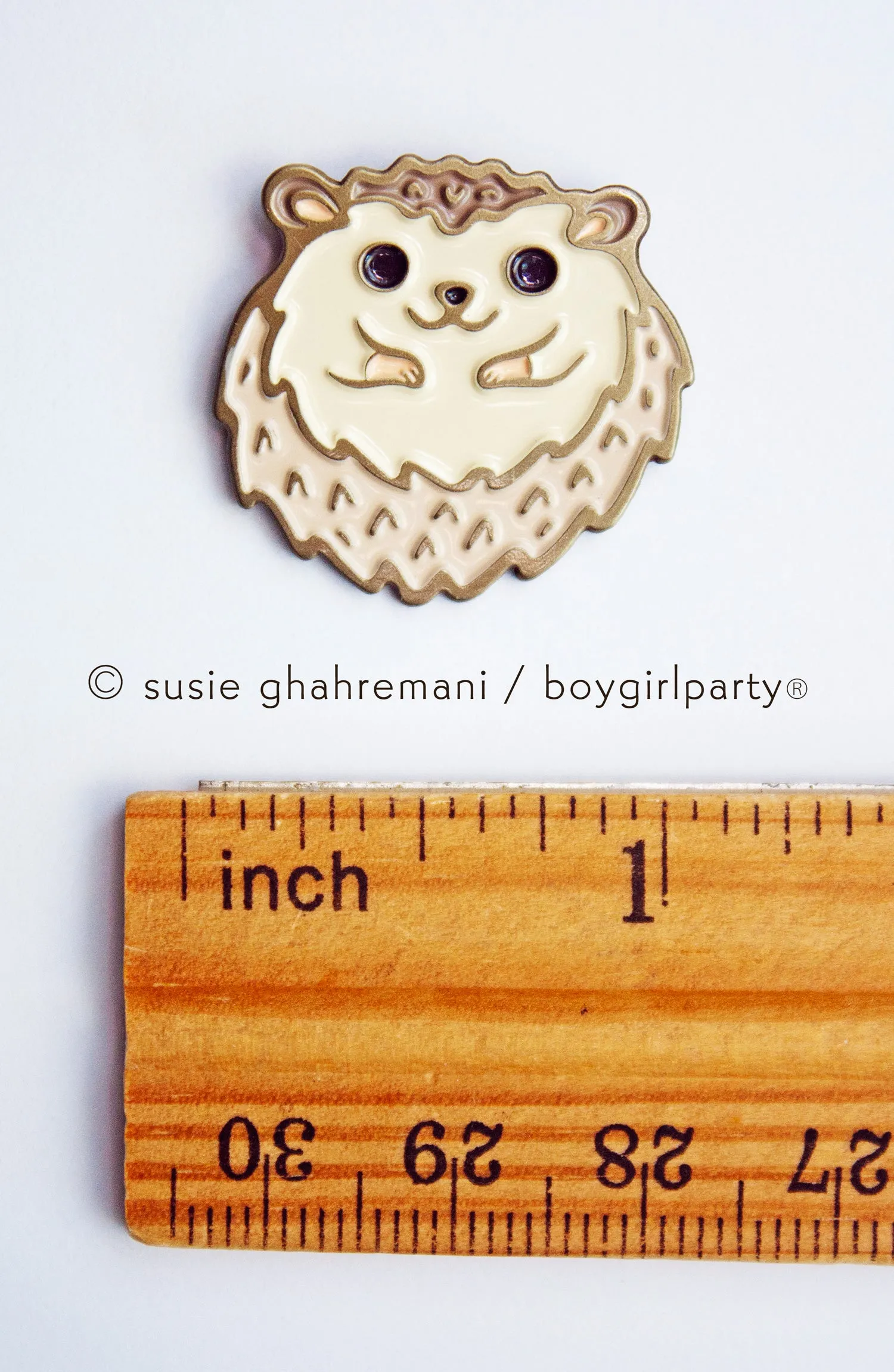 Hedgehog ball enamel pin - kawaii pins by boygirlparty - hedgehog gifts