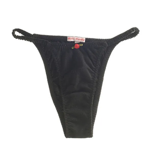 Hello Beautiful: Romance String Panty - Black