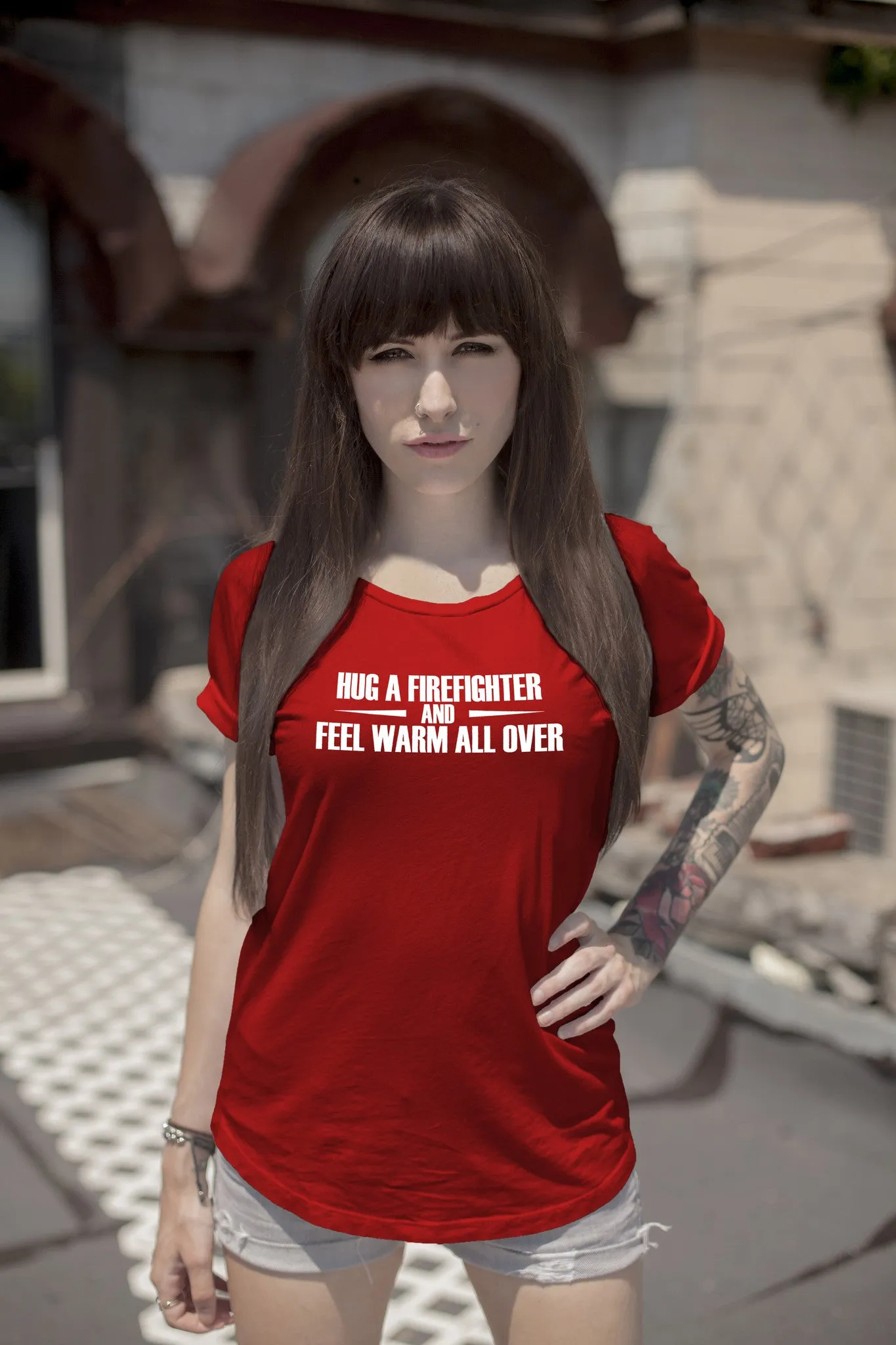 Hug a Firefighter and Feel warm all over (Women)