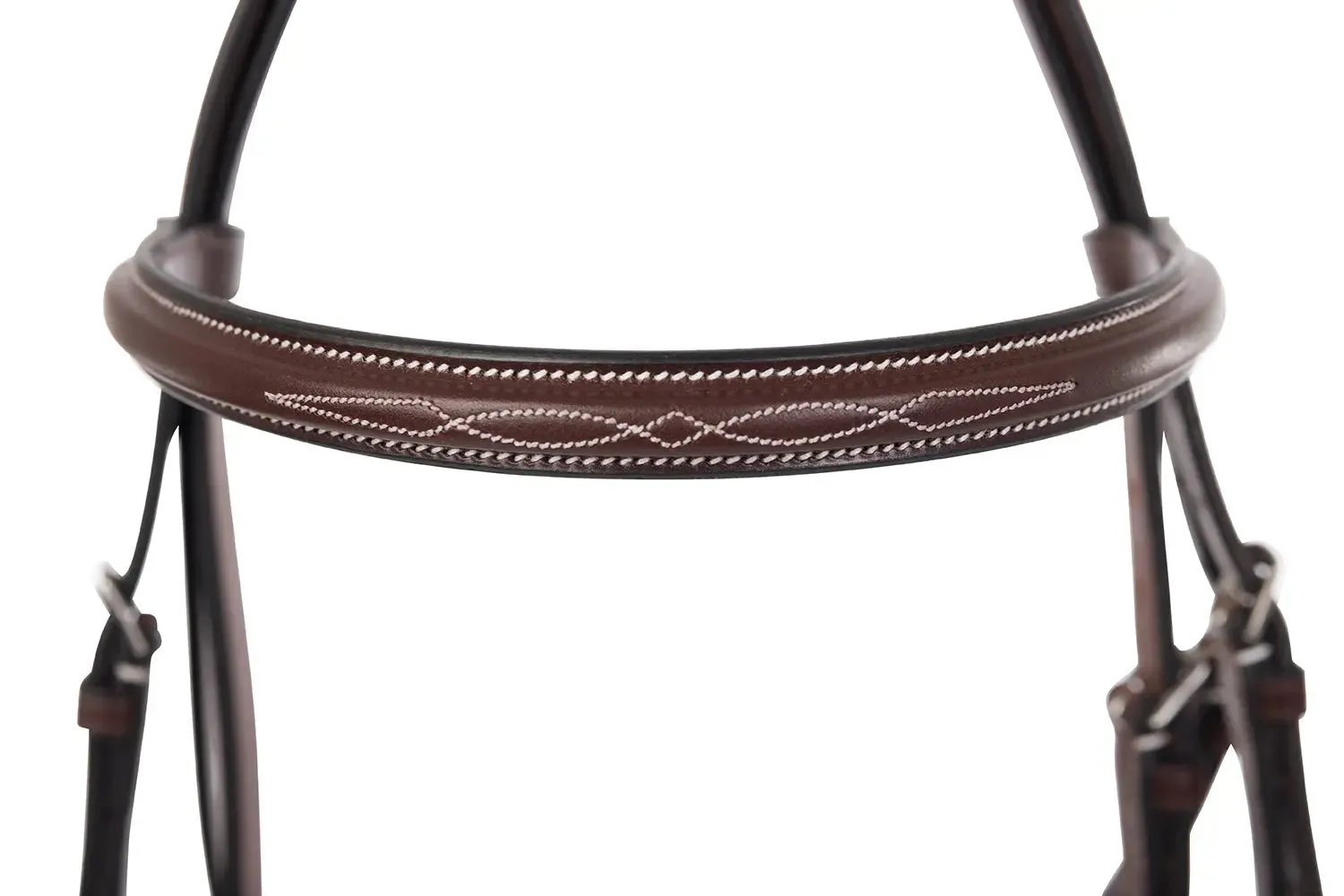 Huntley Equestrian Sedgwick Fancy Stitched Square Raised Brow Band