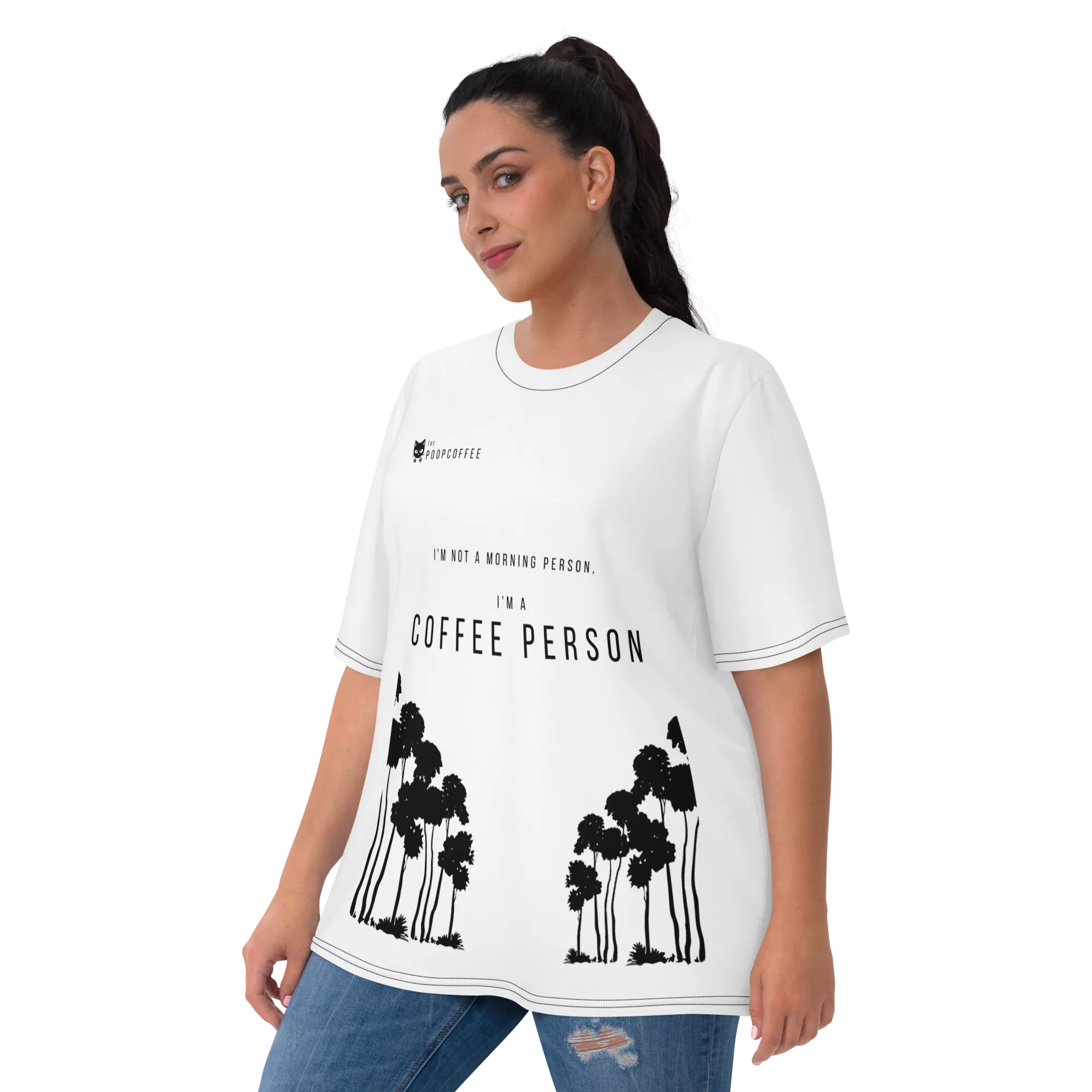I'm not a morning person, I'm a coffee person Women's T-shirt white | The Poop Coffee