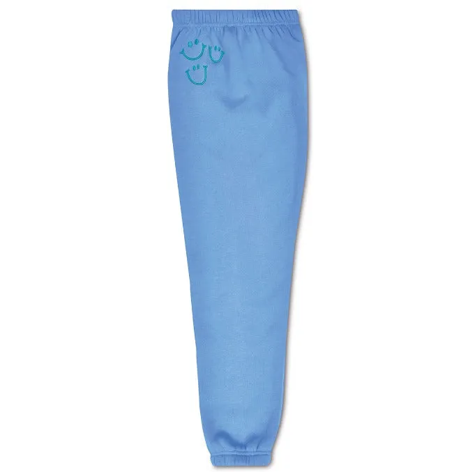 Iscream Happy Faces Bright Blue Basic Sweatpants