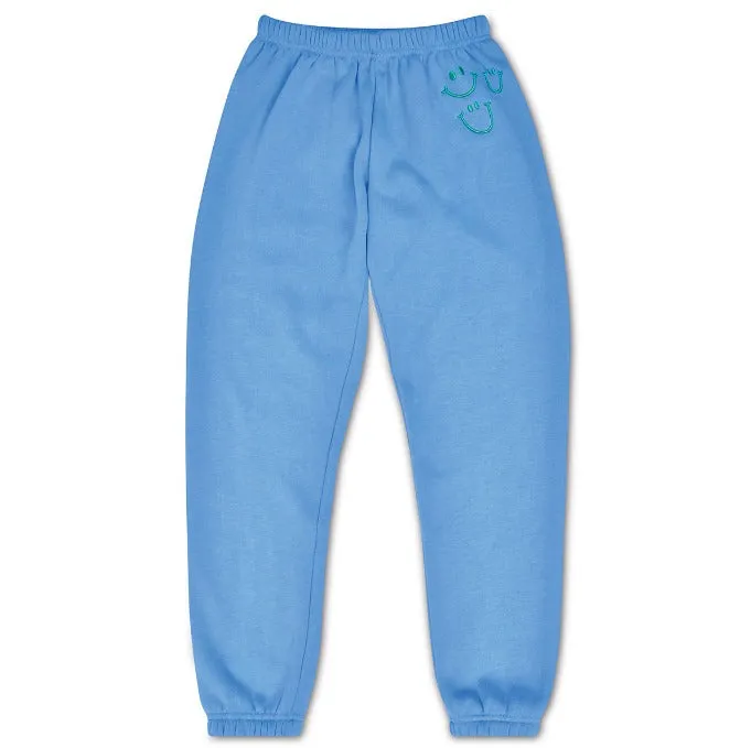 Iscream Happy Faces Bright Blue Basic Sweatpants