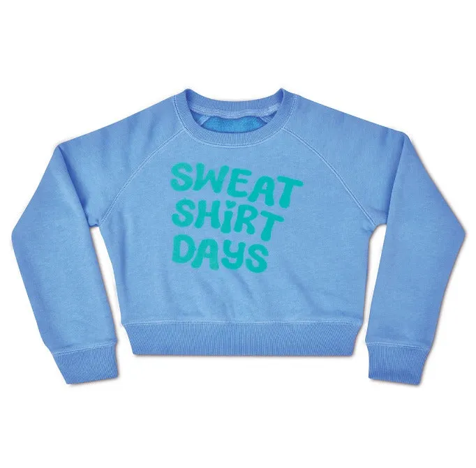 Iscream Sweatshirt Days Bright Blue Basic Crew Neck Sweatshirt