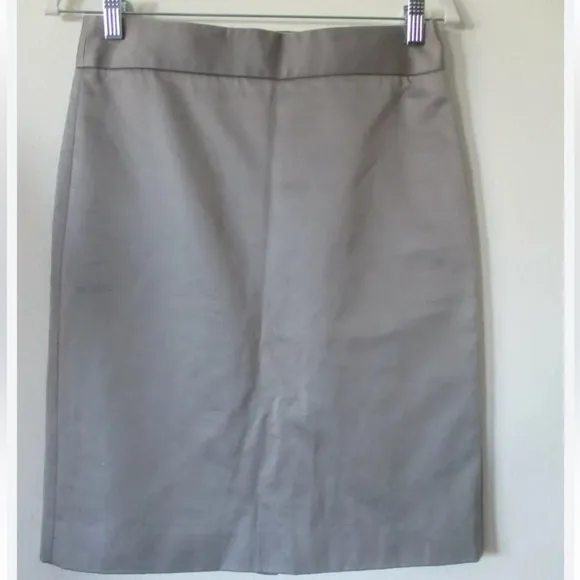 J. Crew NWT Gray 100% Business Casual Cotton Pencil Skirt size 12