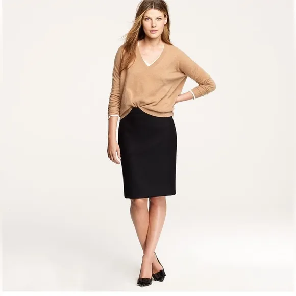 J. Crew NWT Gray 100% Business Casual Cotton Pencil Skirt size 12
