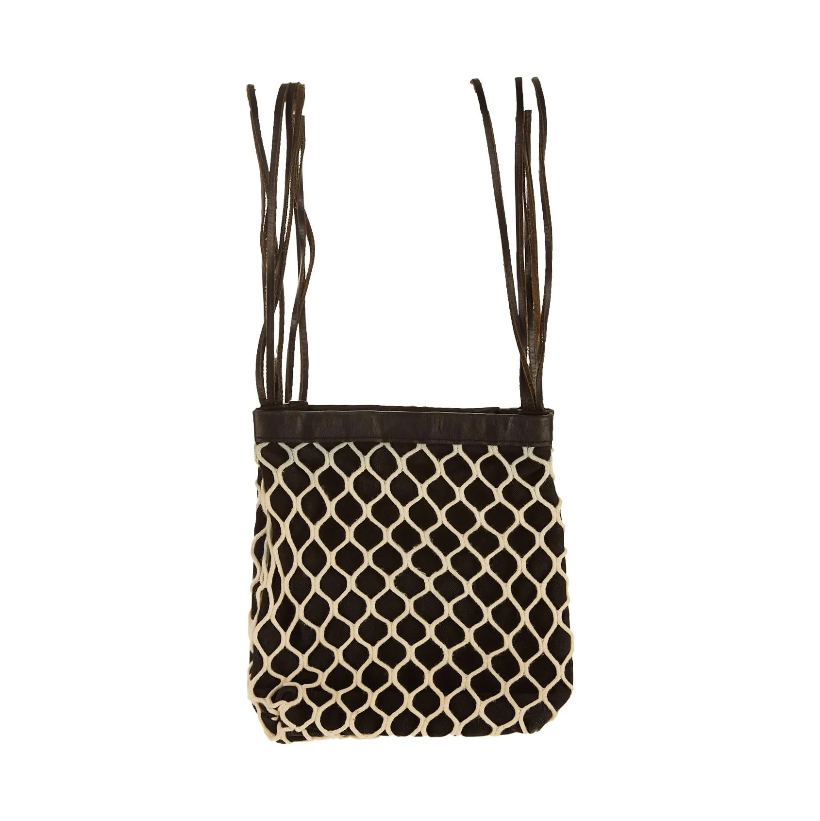 Jean Paul Gaultier Black Netted Shoulder Bag