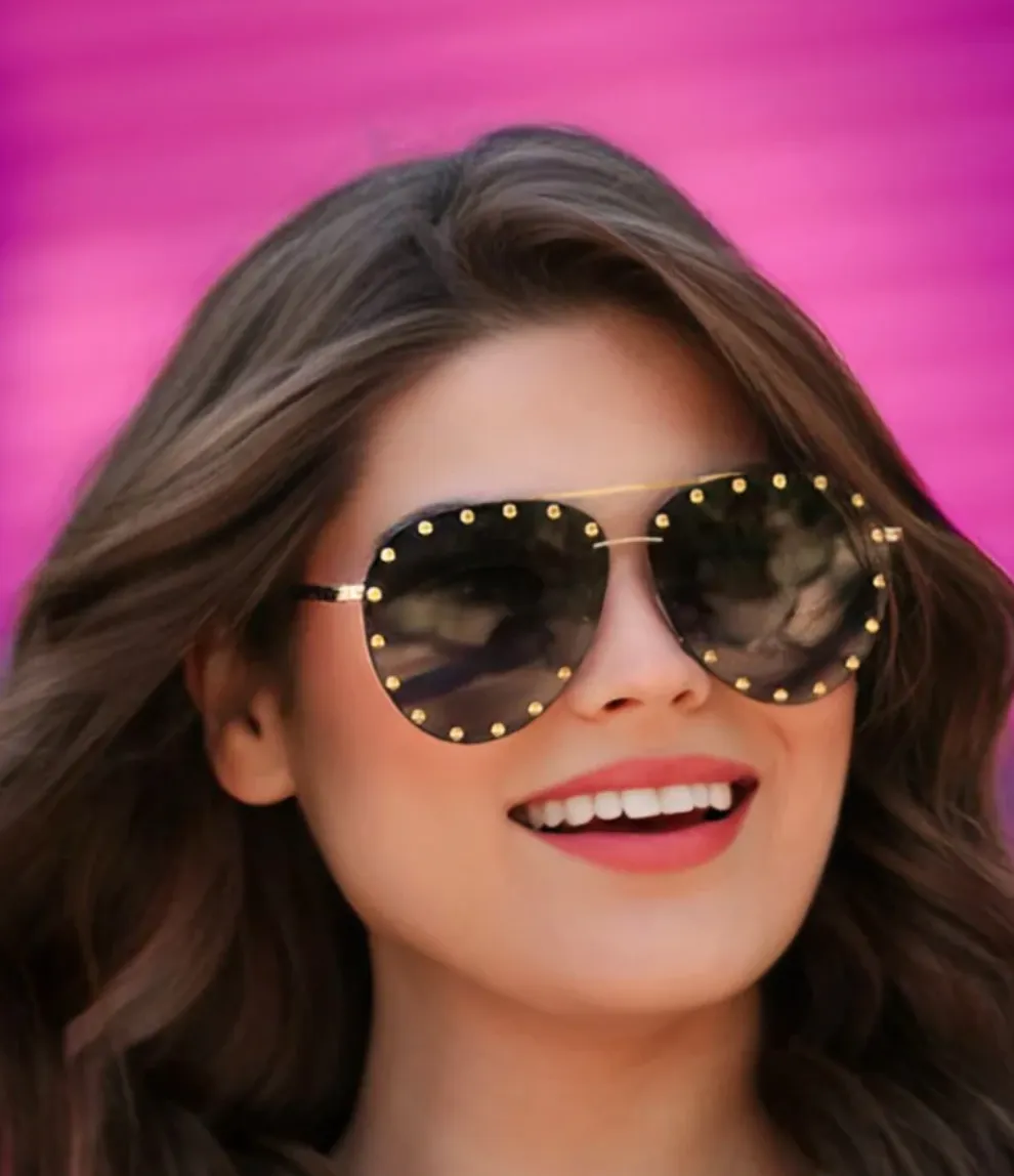 Jess Studded Aviator