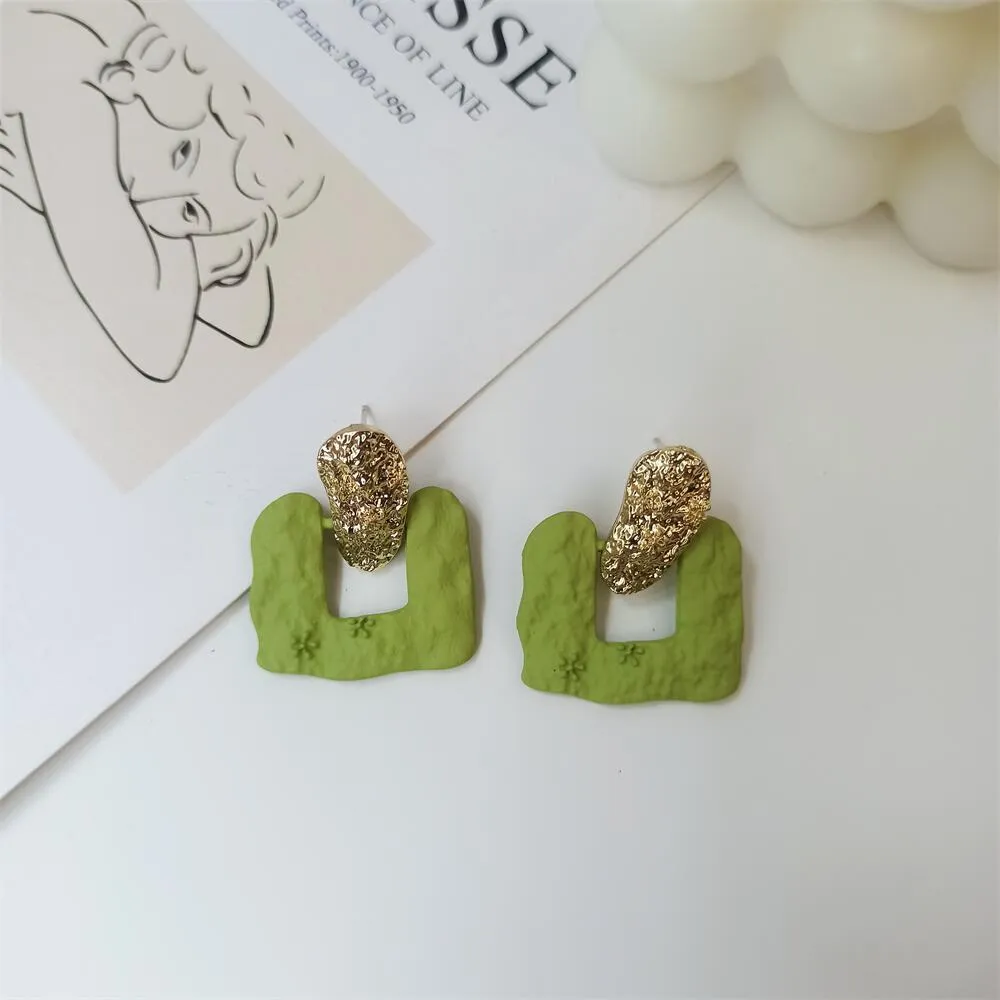 Just Lil Things Green Pin Earrings jlt11324