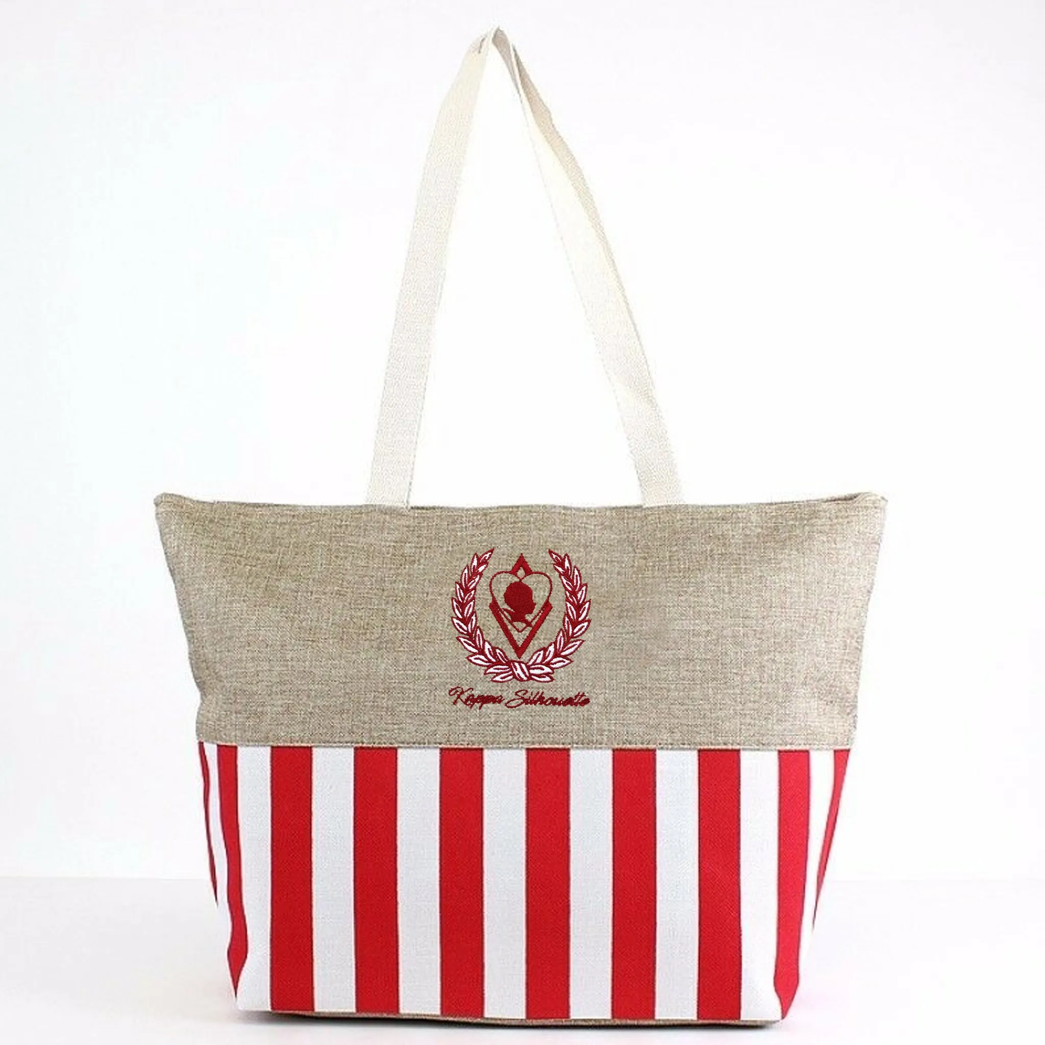 Kappa Alpha Psi Silhouette Personalized Beach Tote