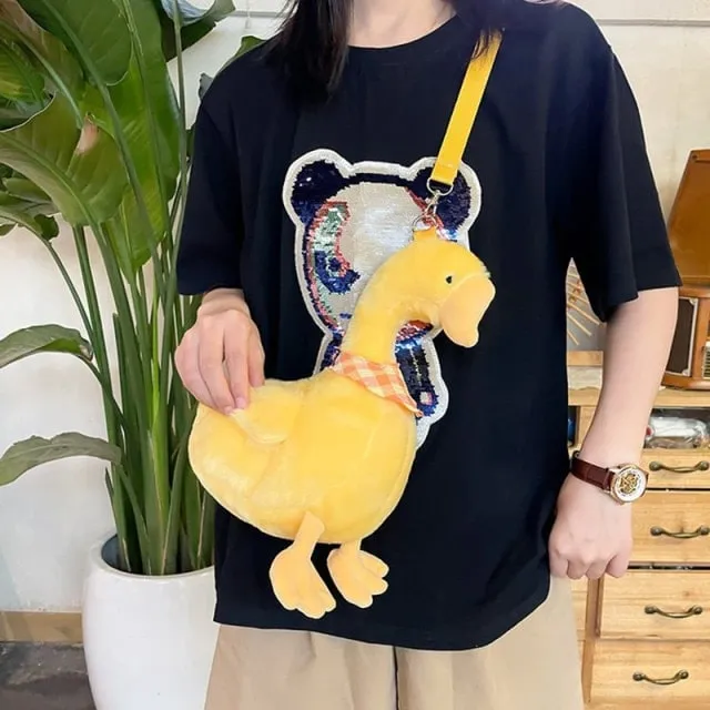 Kawaii Plush Duck Handbags