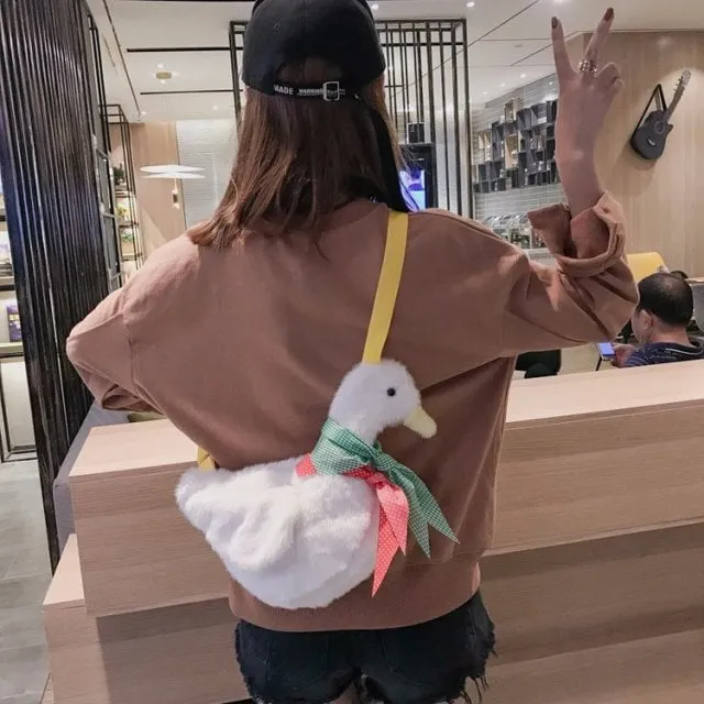 Kawaii Plush Duck Handbags