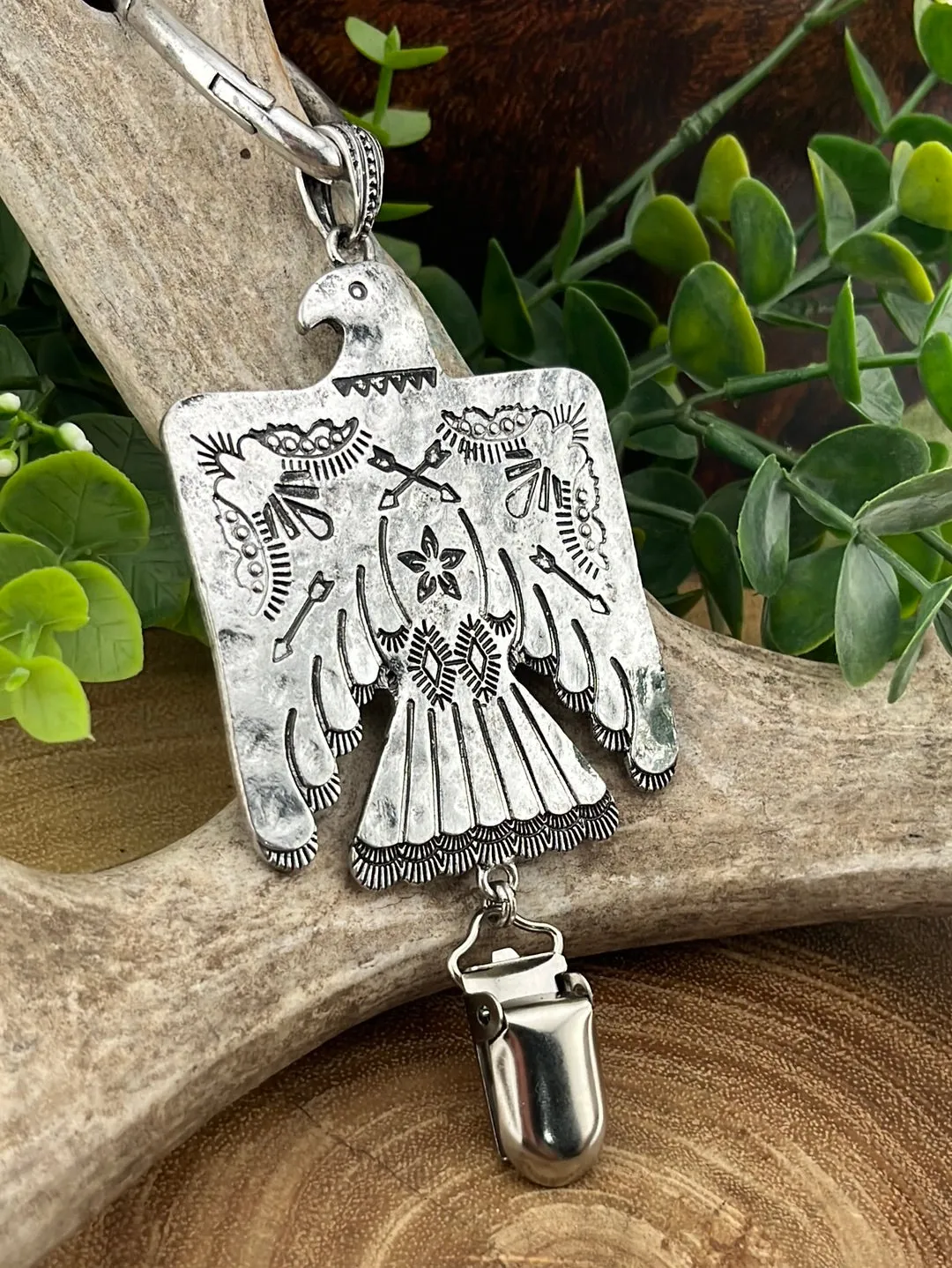 Kikko Fashion Silver Thunderbird Hat Clip
