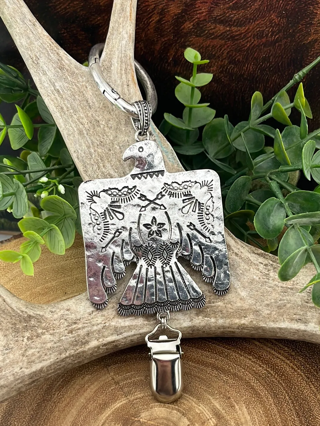 Kikko Fashion Silver Thunderbird Hat Clip