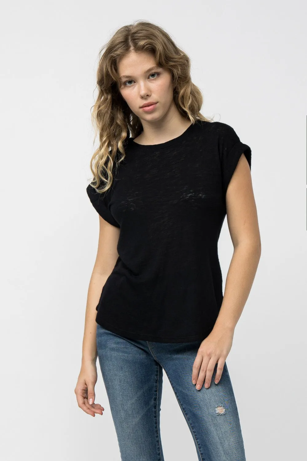 Knit Cuffed Tee